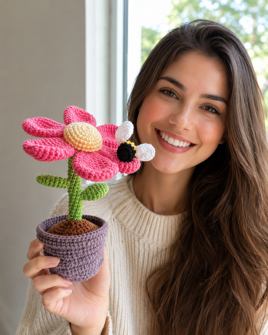 Schema Amigurumi Fiore con Ape – PDF in Italiano
