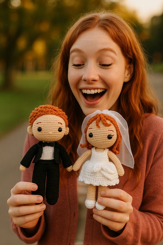 Adorable Crochet Bride And Groom Amigurumi PDF Pattern, Easy DIY Wedding Couple Dolls, Beginner Friendly English Instructions Gift Idea