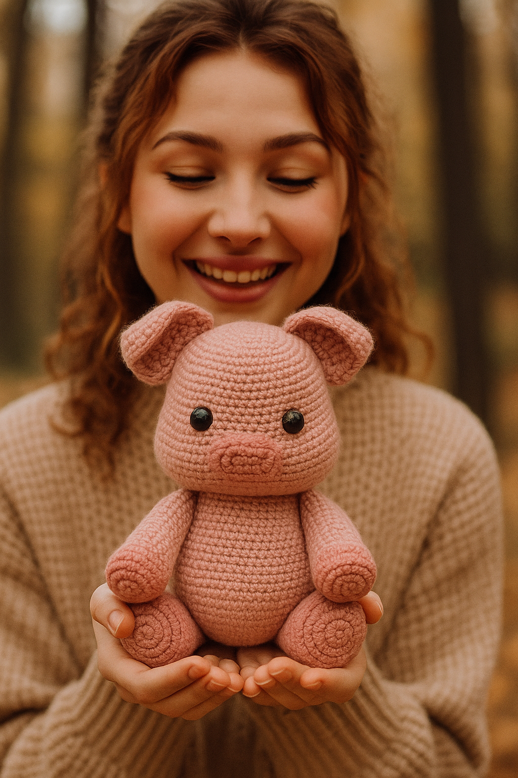 Adorable Crochet Piglet Amigurumi PDF Pattern, Easy DIY Stuffed Animal Toy, Beginner Friendly English Instructions for Handmade Gift