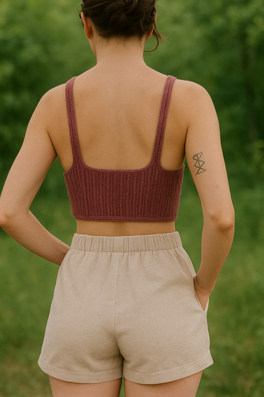 PDF Crochet Pattern Bundle for 3 Ribbed Crop Tops with Unique Backs, Summer Halter Tops DIY Tutorial, Beginner Friendly Women's Wear