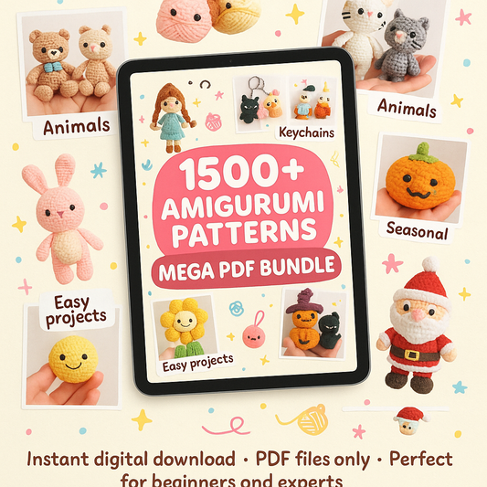1500+ Amigurumi Patterns – Mega PDF Bundle (Digital Download)