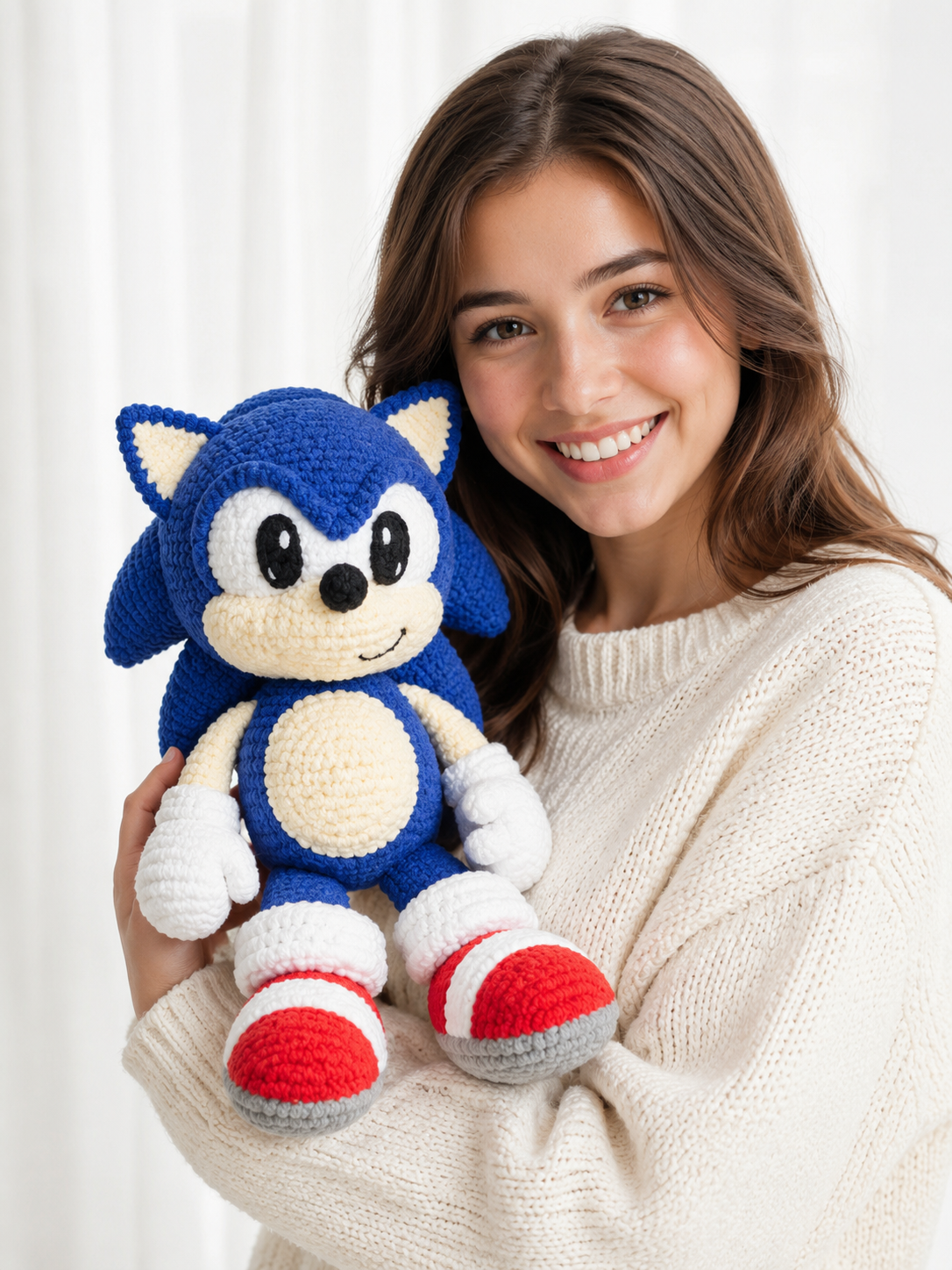Schema Amigurumi Sonic – PDF in Italiano con Foto Passo Passo