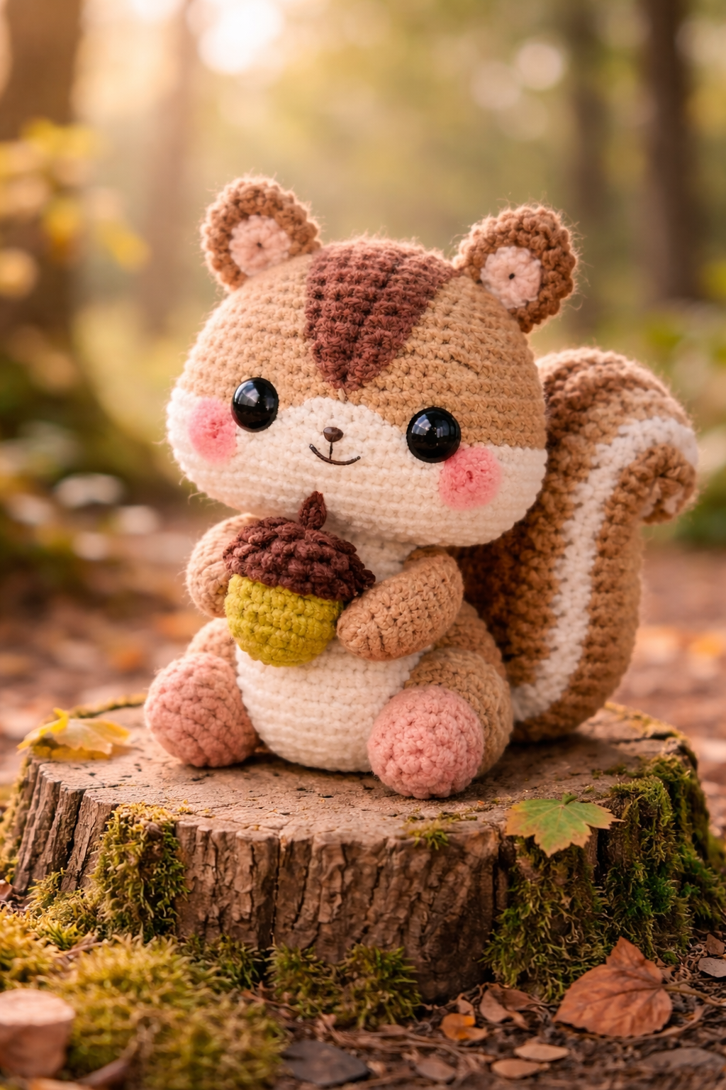 🐿️ Handmade Squirrel Amigurumi – Cute Woodland Edition