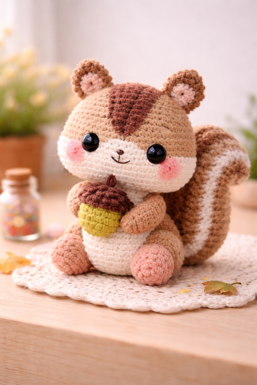 🐿️ Handmade Squirrel Amigurumi – Cute Woodland Edition