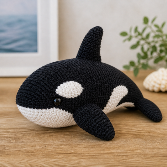 Orca Crochet Pattern PDF, Killer Whale Amigurumi, Ocean Animal