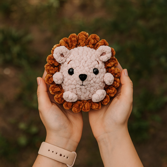 Plush Hedgehog Crochet Amigurumi PDF Pattern, Soft DIY Stuffed Animal Toy, Easy English Instructions for Handmade Gift Idea