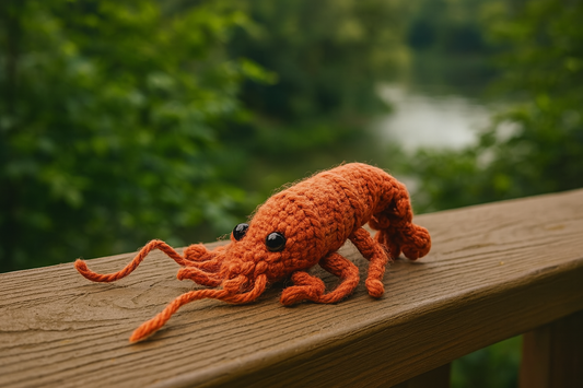 Shrimp Amigurumi Crochet Pattern PDF – Realistic Plush Sea Animal Toy DIY – Cute Handmade Marine Crustacean Pattern in English