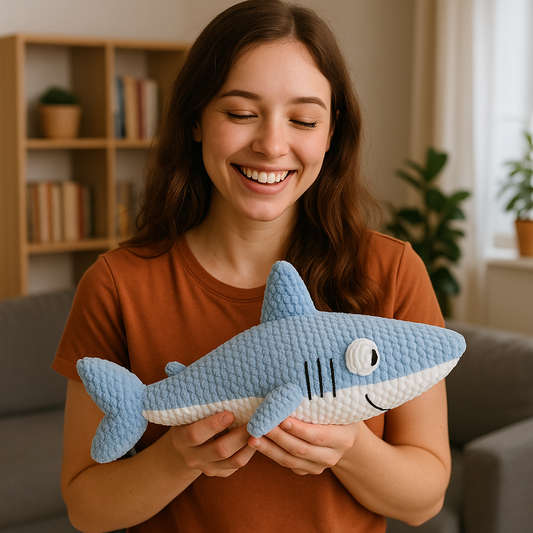 Amigurumi Shark Crochet PDF Pattern, Easy DIY Ocean Animal Toy, Beginner Friendly English Instructions for Handmade Gift