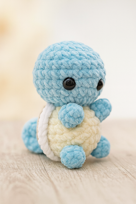 Squirtle Amigurumi Crochet Pattern PDF – Cute Pokémon-Inspired Turtle Toy – Beginner Friendly English Plushie Tutorial