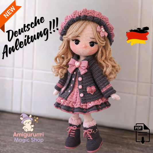 Handgemachte Amigurumi-Puppe im französischen Stil – Artisan Häkel-Outfit