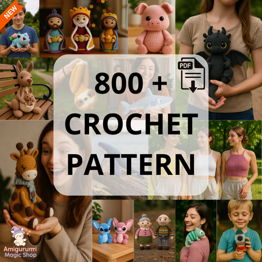 Ultimate Bundle – 800 Amigurumi Crochet Patterns (Digital Download)